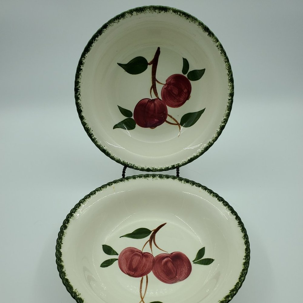Blue Ridge Southern Potteries Quaker Apple Serving Bowls Vegetable Bowls